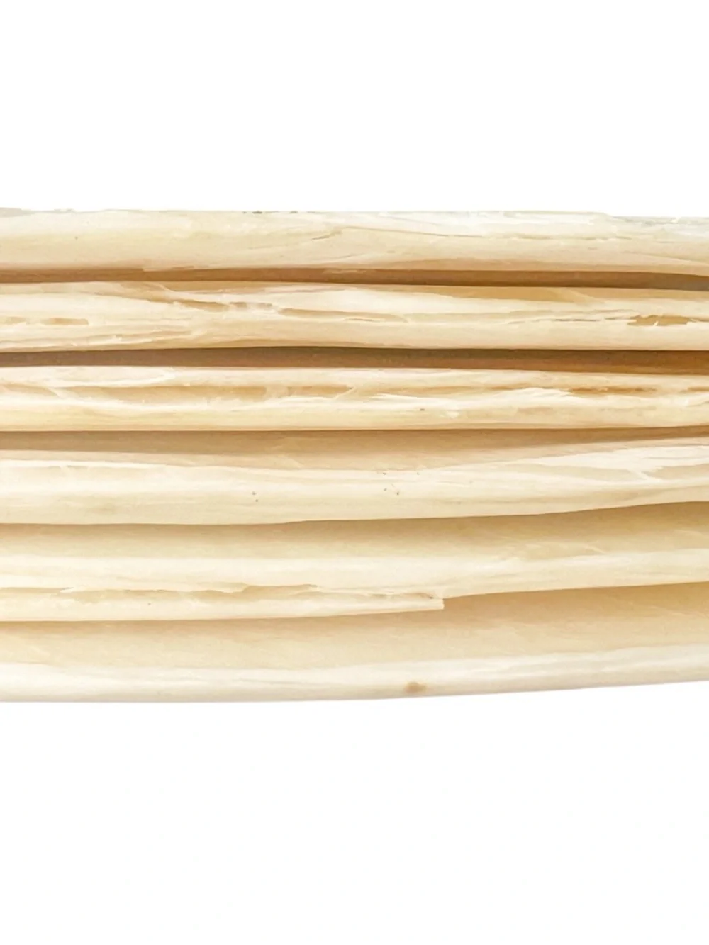 Set (2) Pearly Crate&Barrel Genuine Capiz Shell Round Placemats Chargers 14”